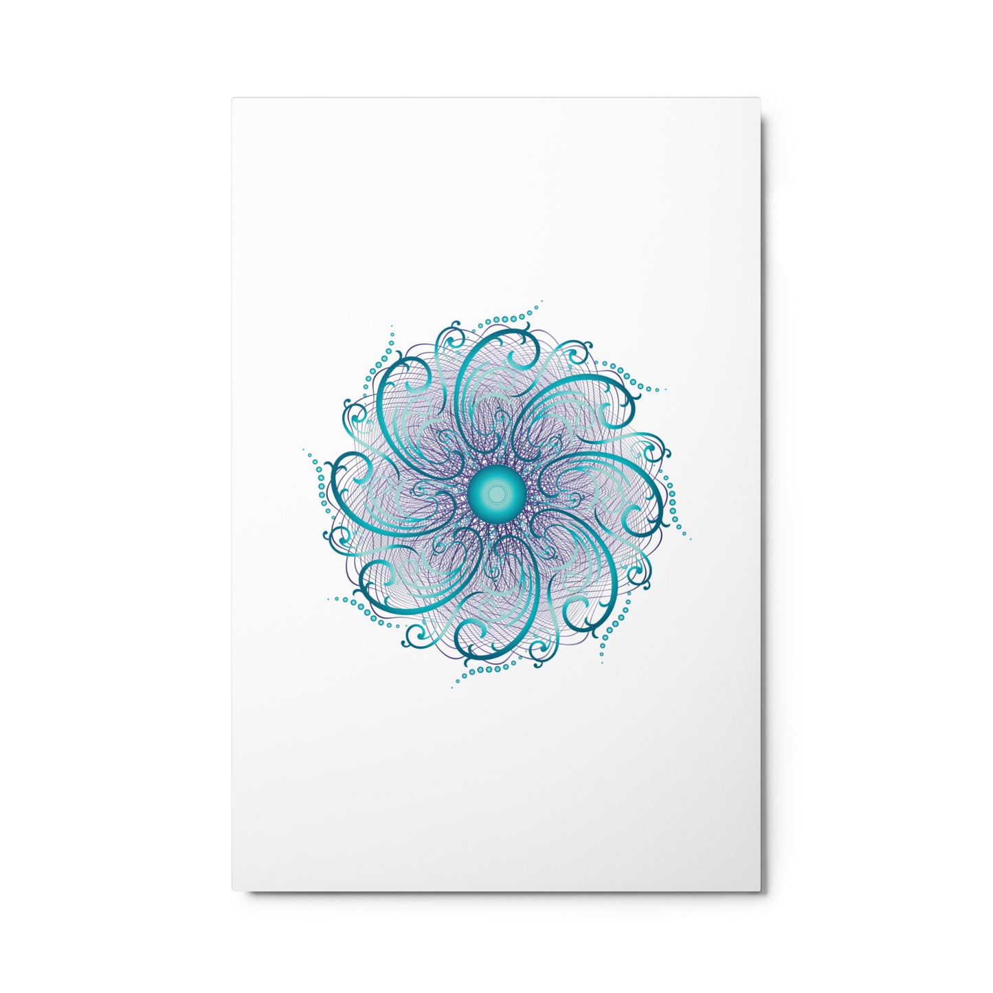 Metal prints Complexical No 1876 Aqua-colored Mandala Free Shipping