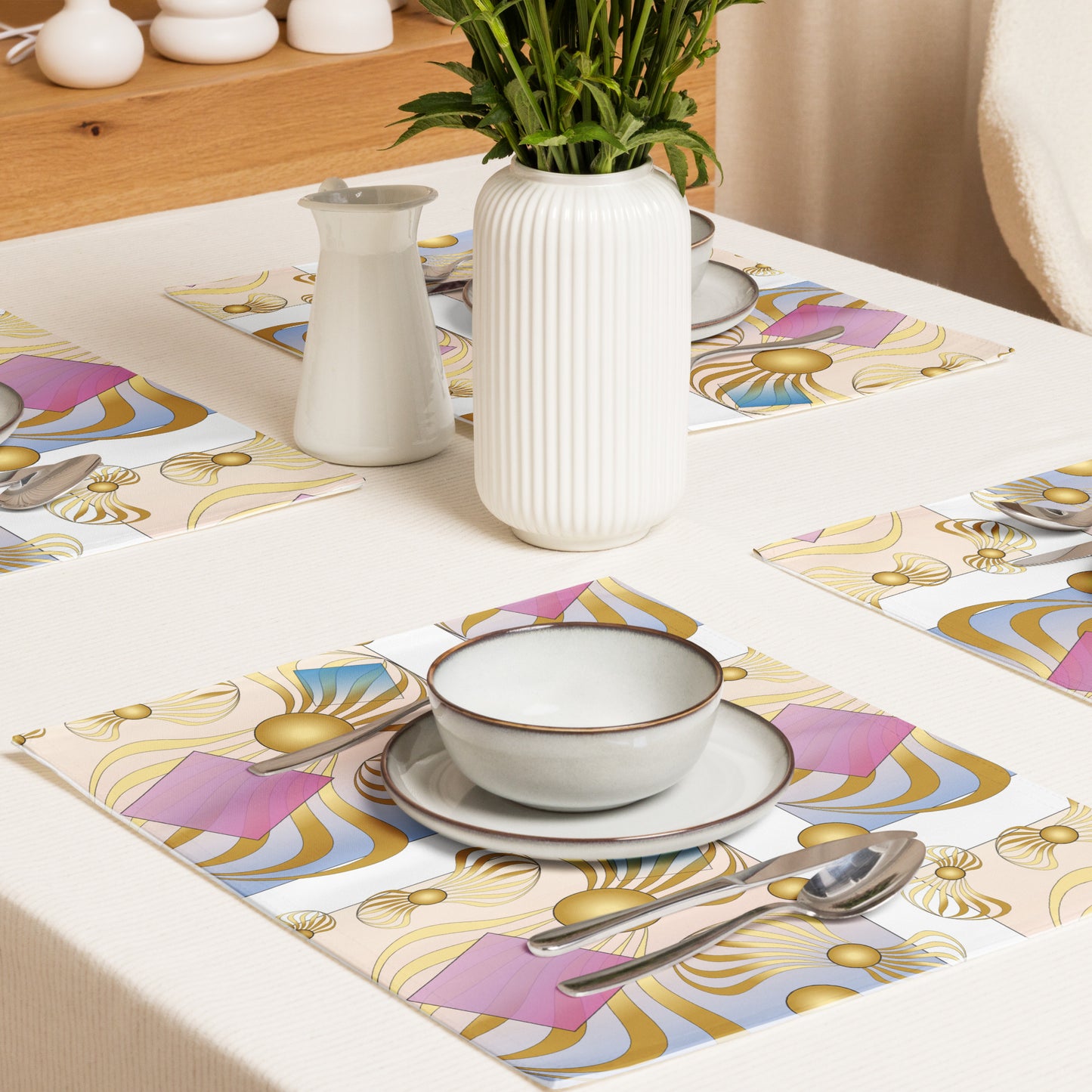 Placemat Set Kukloso Abstractical Pattern No 214 - Free Shipping