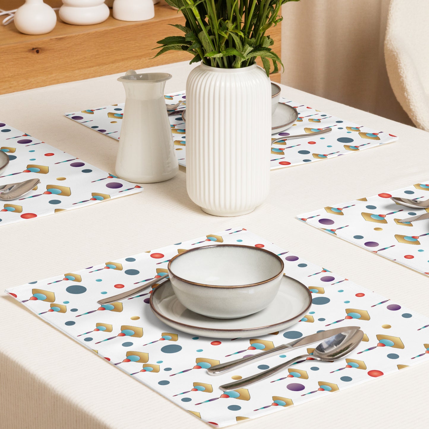 Placemat Set Kukloso Abstractical Pattern No 166 - Free Shipping