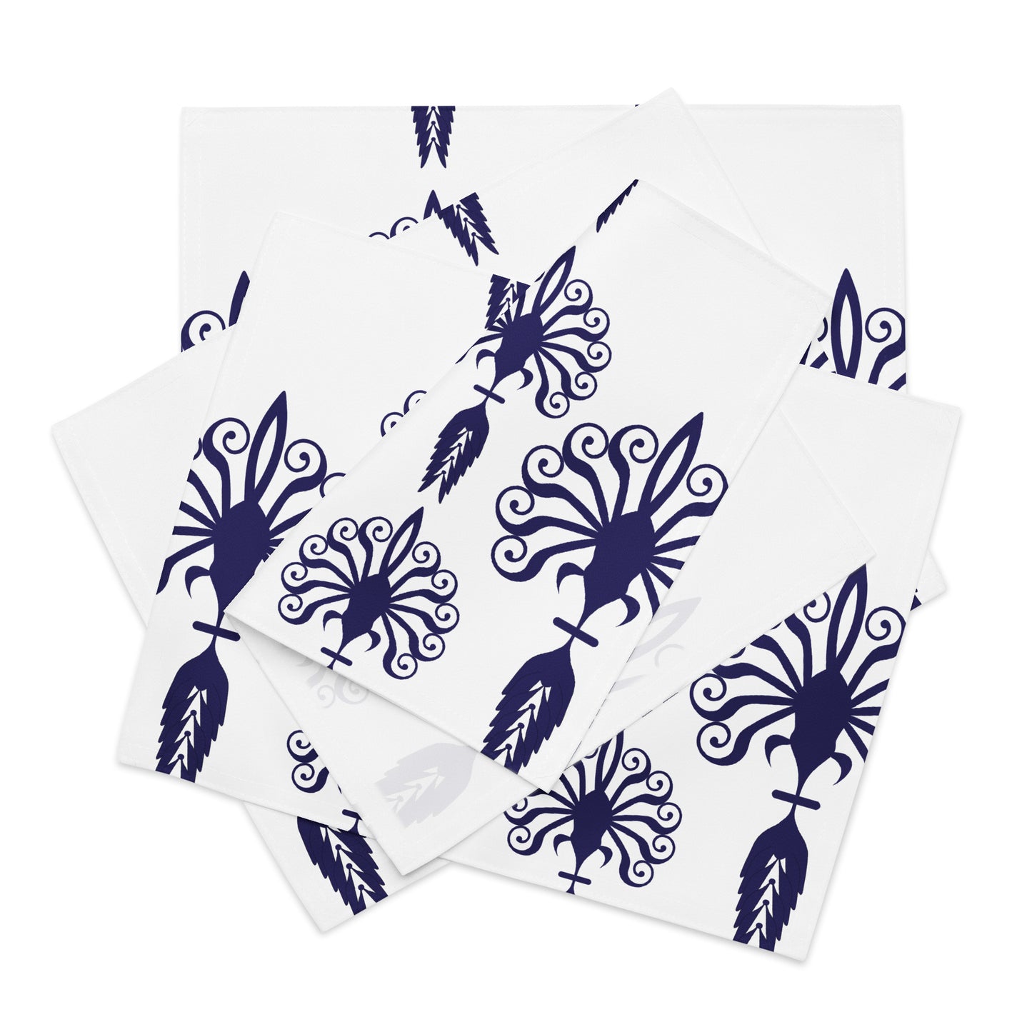 Placemat Set Kukloso Five Blue Fleurons - Free Shipping