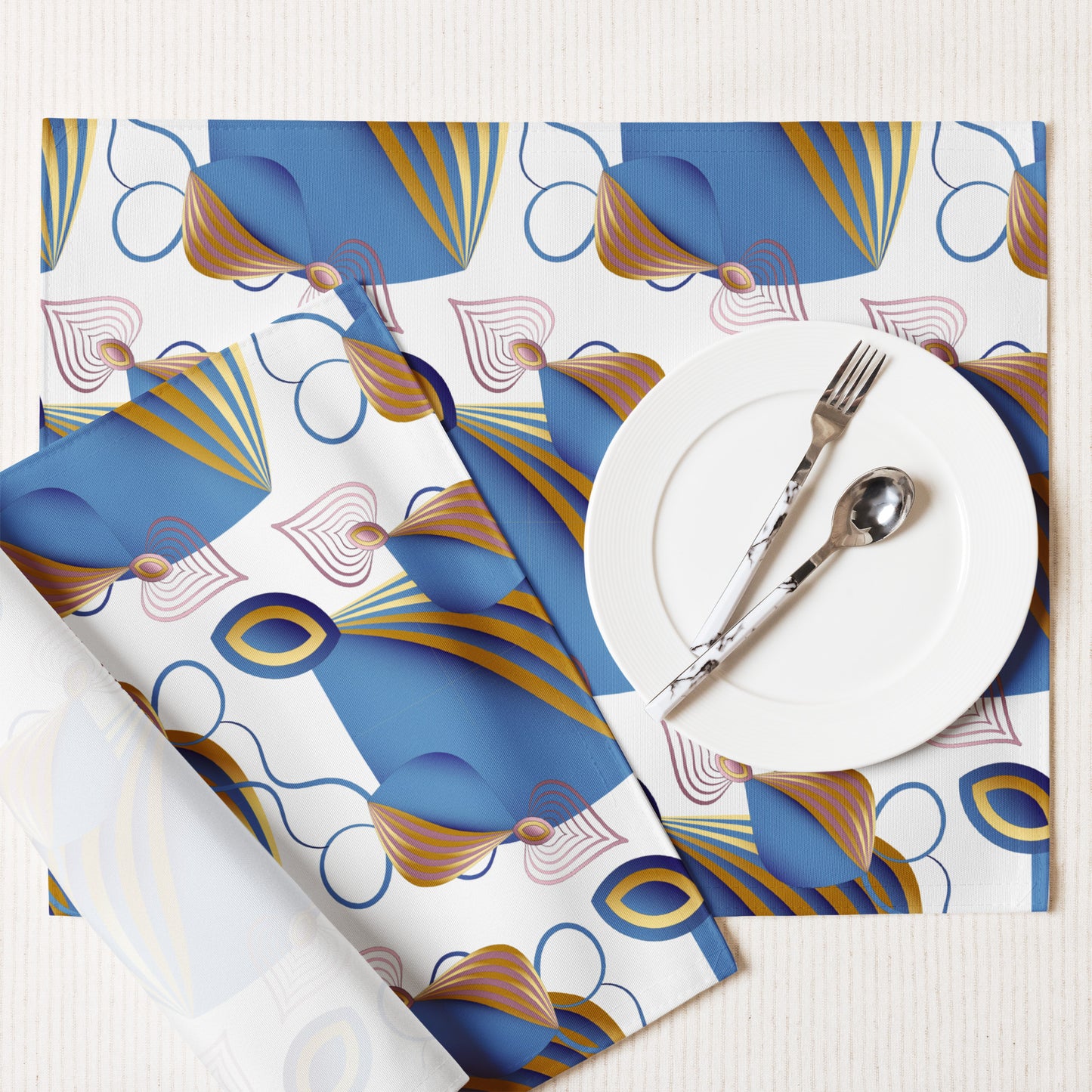 Placemat Set  Kukloso Fleurons No 48 - Free Shipping