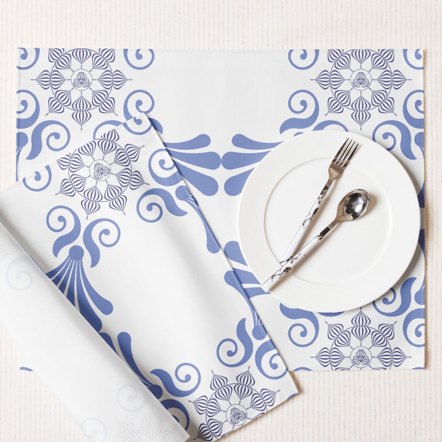 Placemat Set Kukloso Four Fleuron Fans - Free Shipping