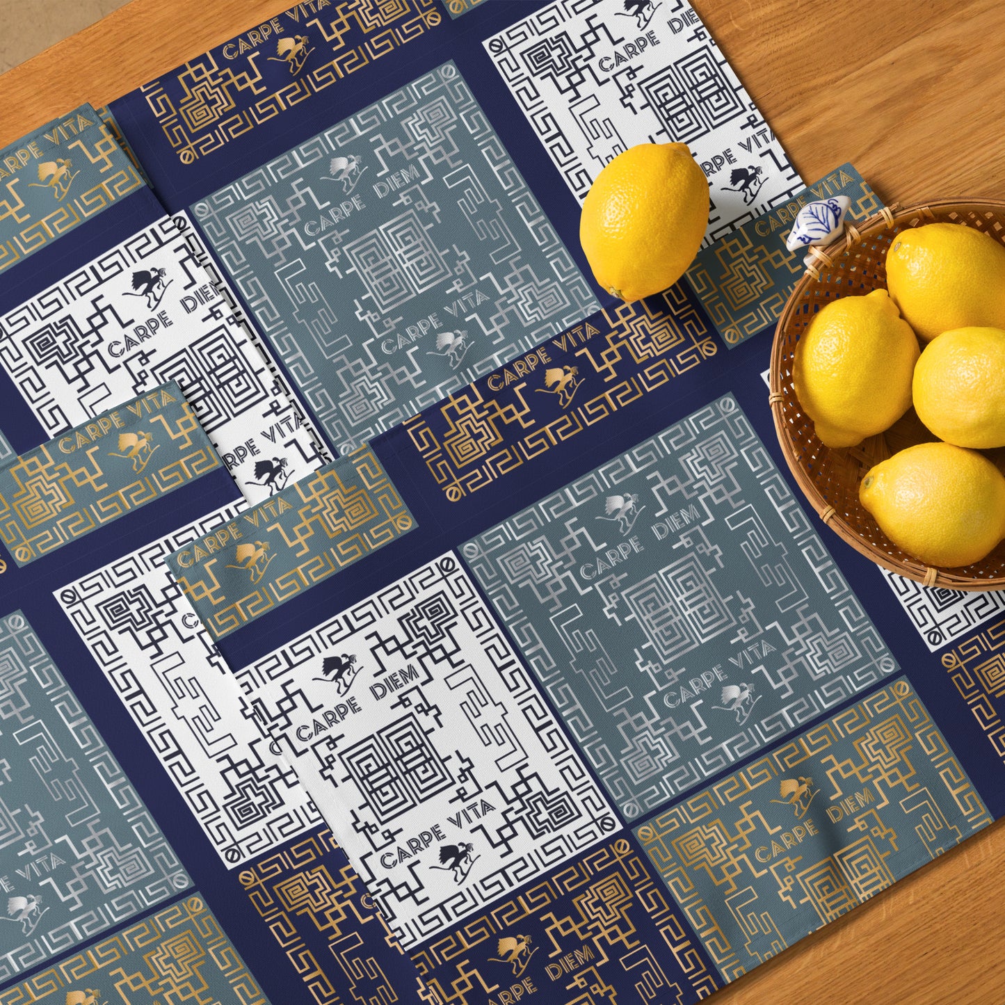 Placemat Set Kukloso Greek Border No 50 - Free Shipping