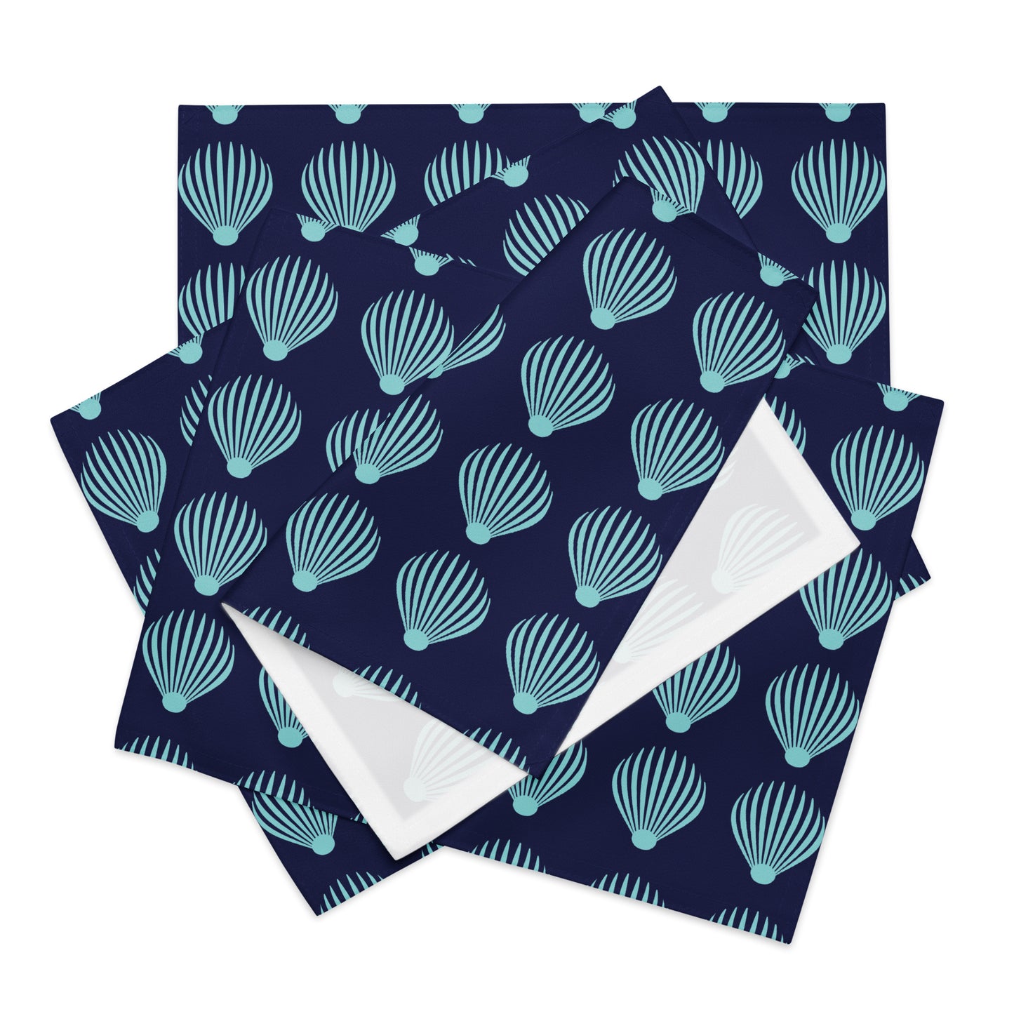 Placemat Set Kukloso Scallop Shell No 1 Aqua - Free Shipping