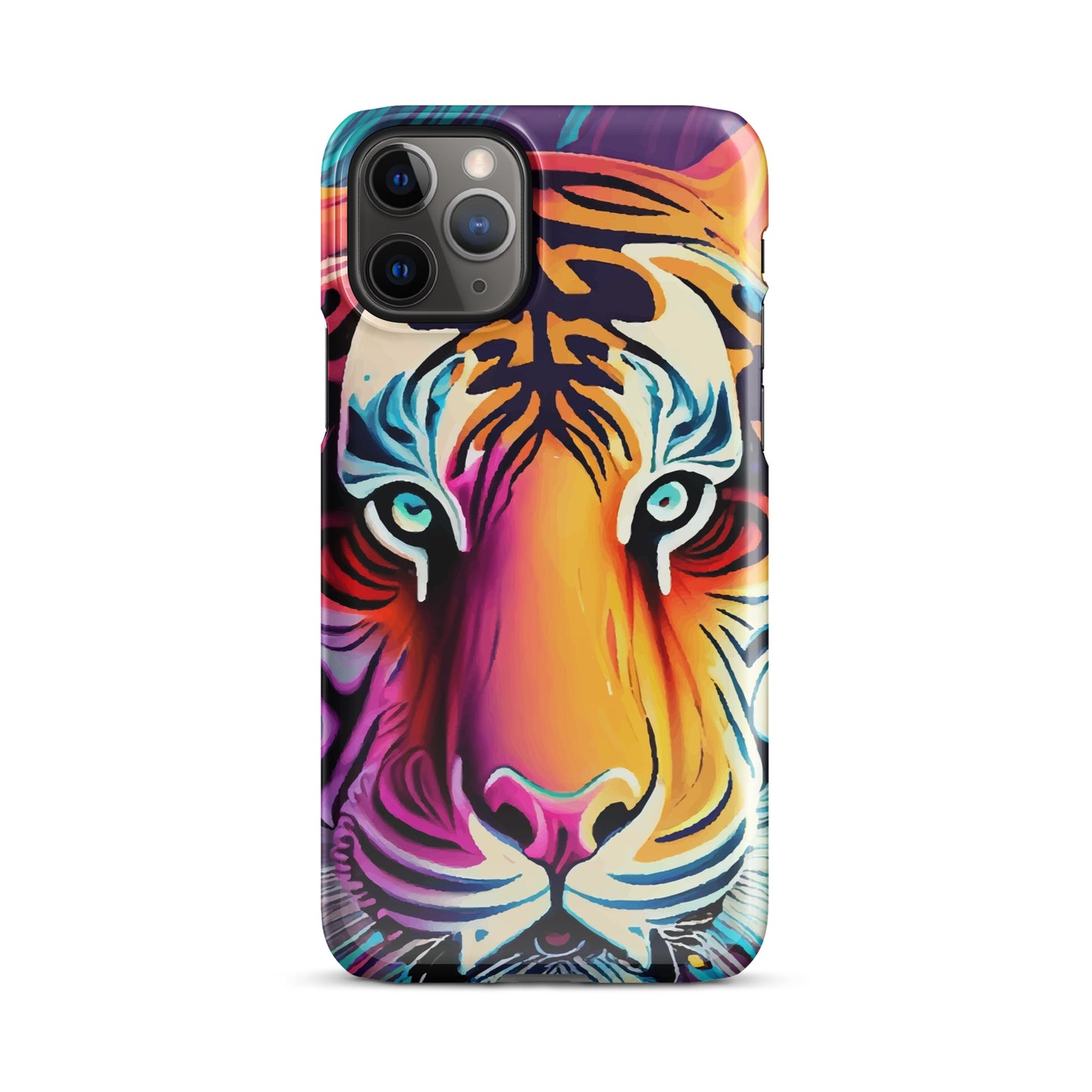 Snap case for iPhone® Kukloso Cubist Faces Mr. Tiger - Free Shipping