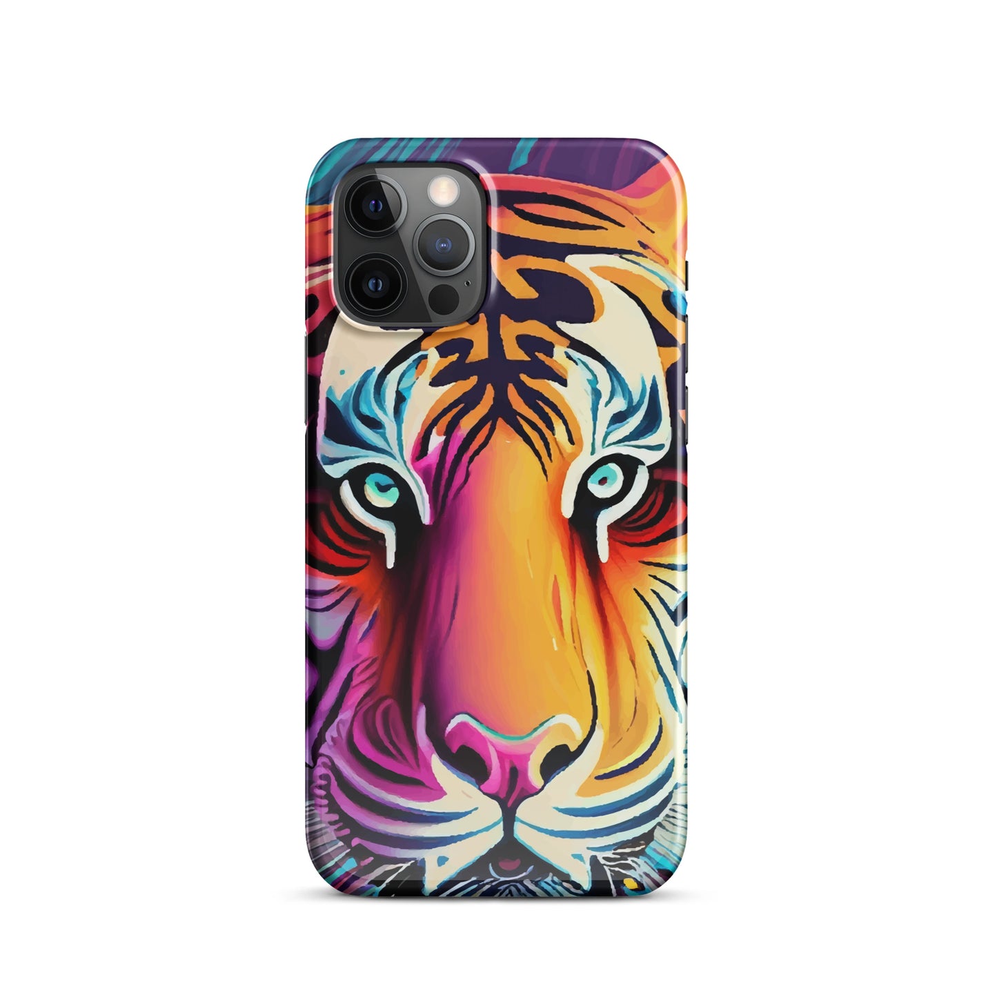 Snap case for iPhone® Kukloso Cubist Faces Mr. Tiger - Free Shipping