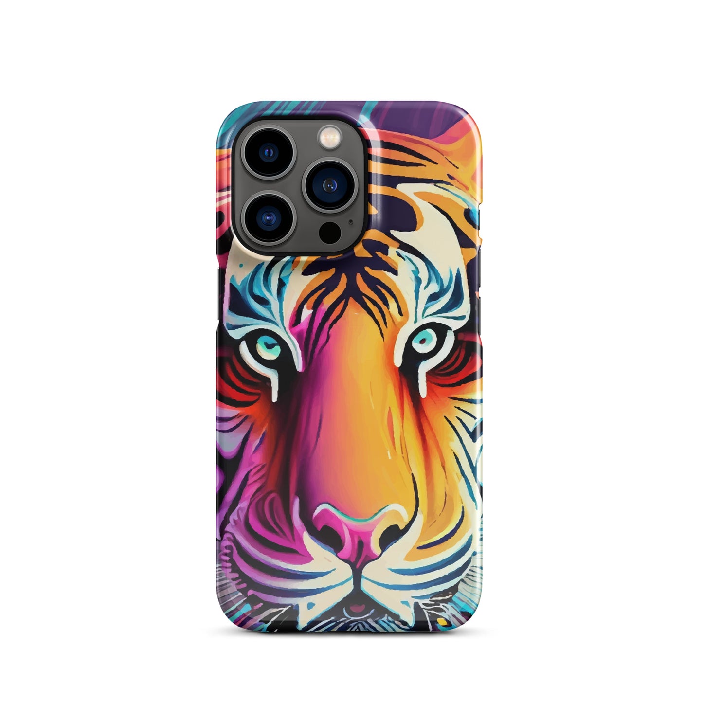 Snap case for iPhone® Kukloso Cubist Faces Mr. Tiger - Free Shipping