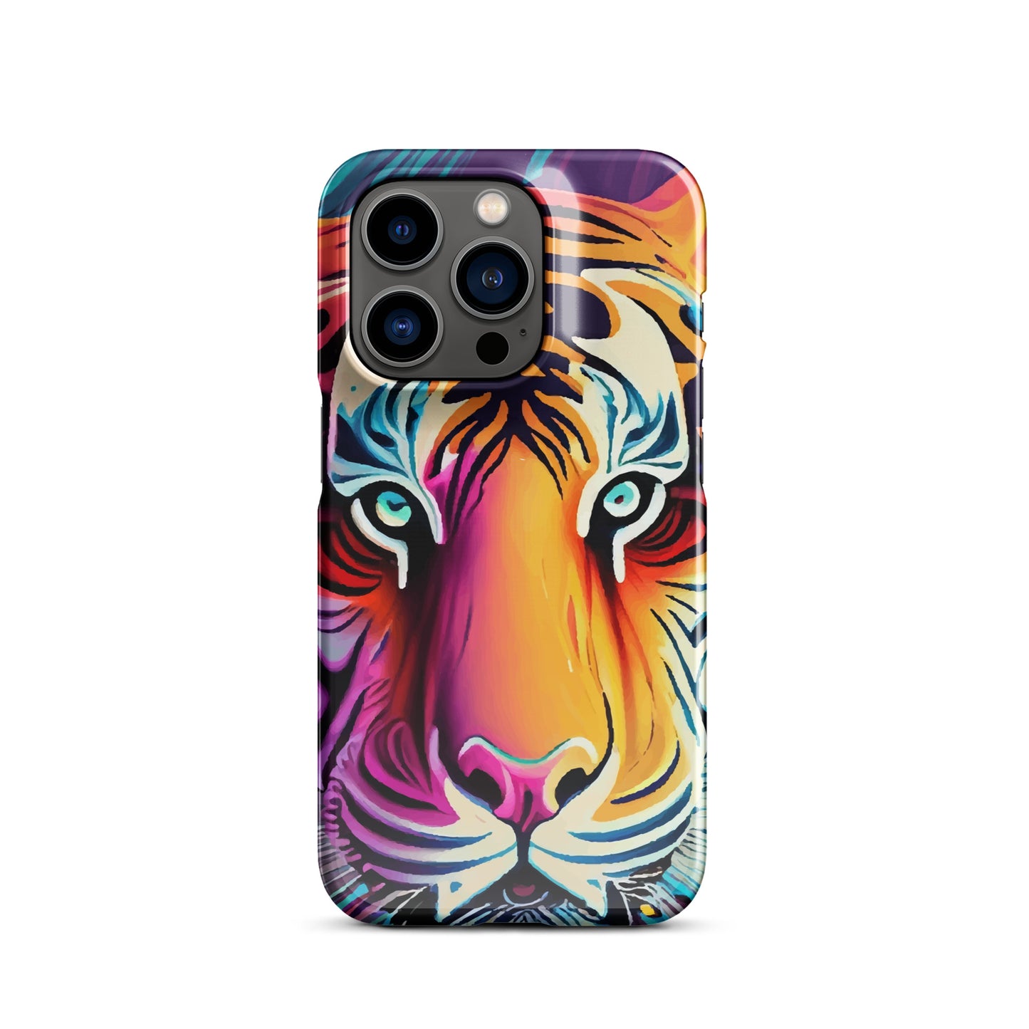 Snap case for iPhone® Kukloso Cubist Faces Mr. Tiger - Free Shipping