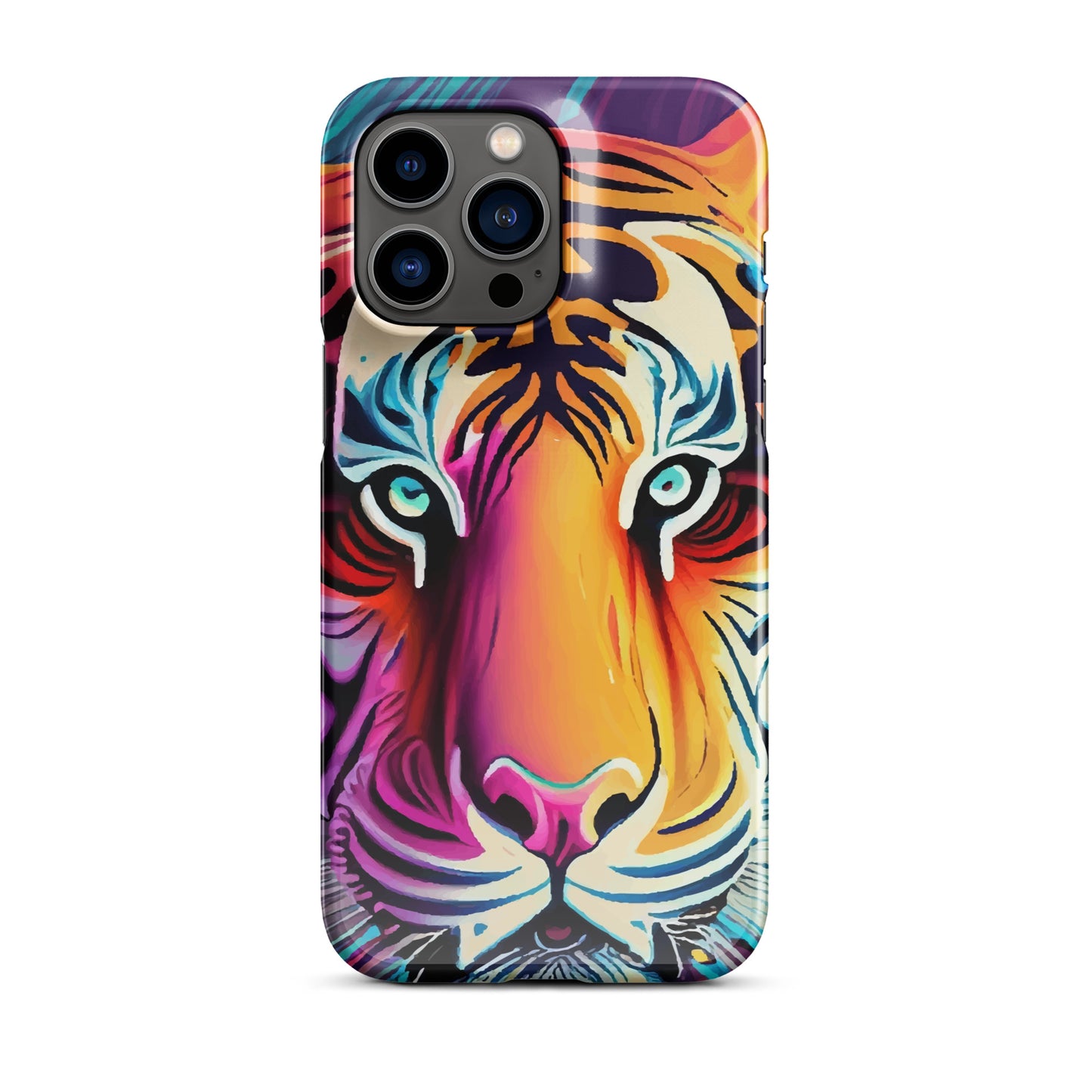 Snap case for iPhone® Kukloso Cubist Faces Mr. Tiger - Free Shipping