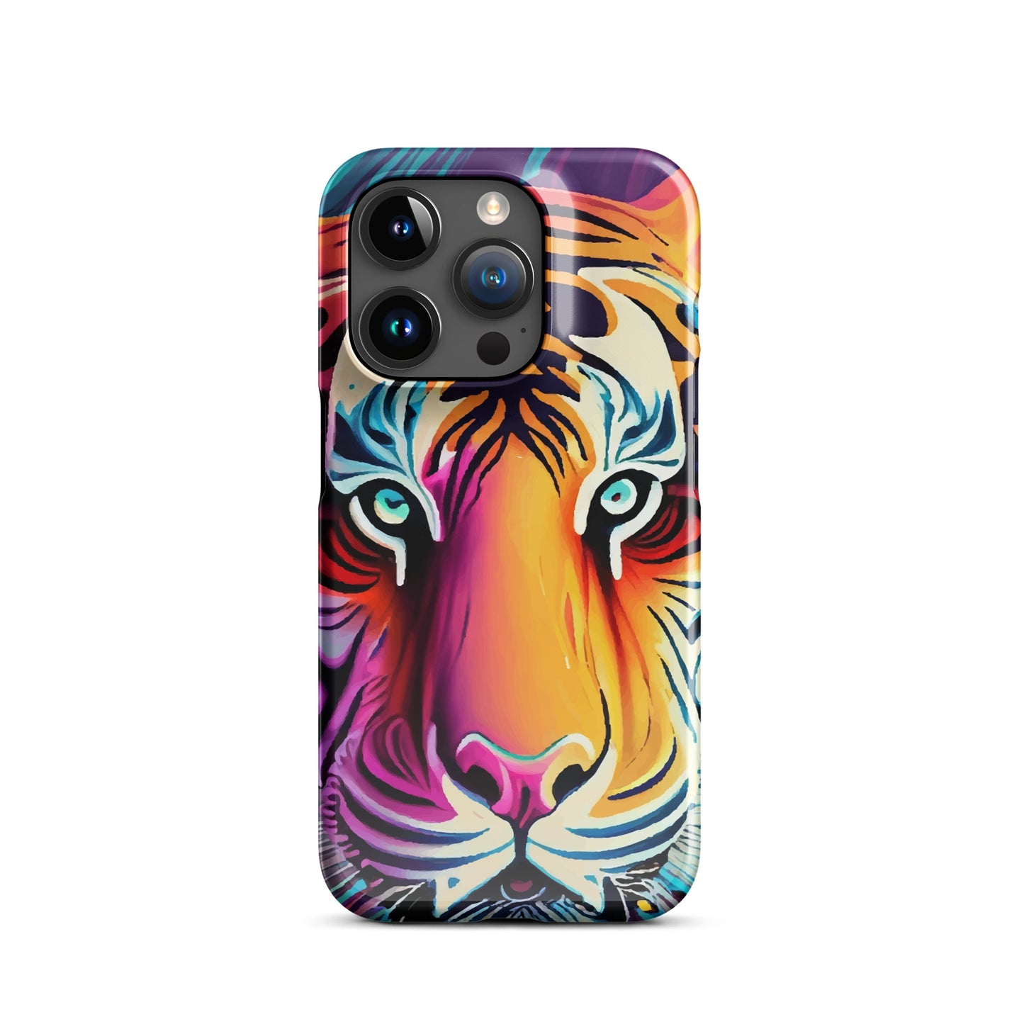 Snap case for iPhone® Kukloso Cubist Faces Mr. Tiger - Free Shipping