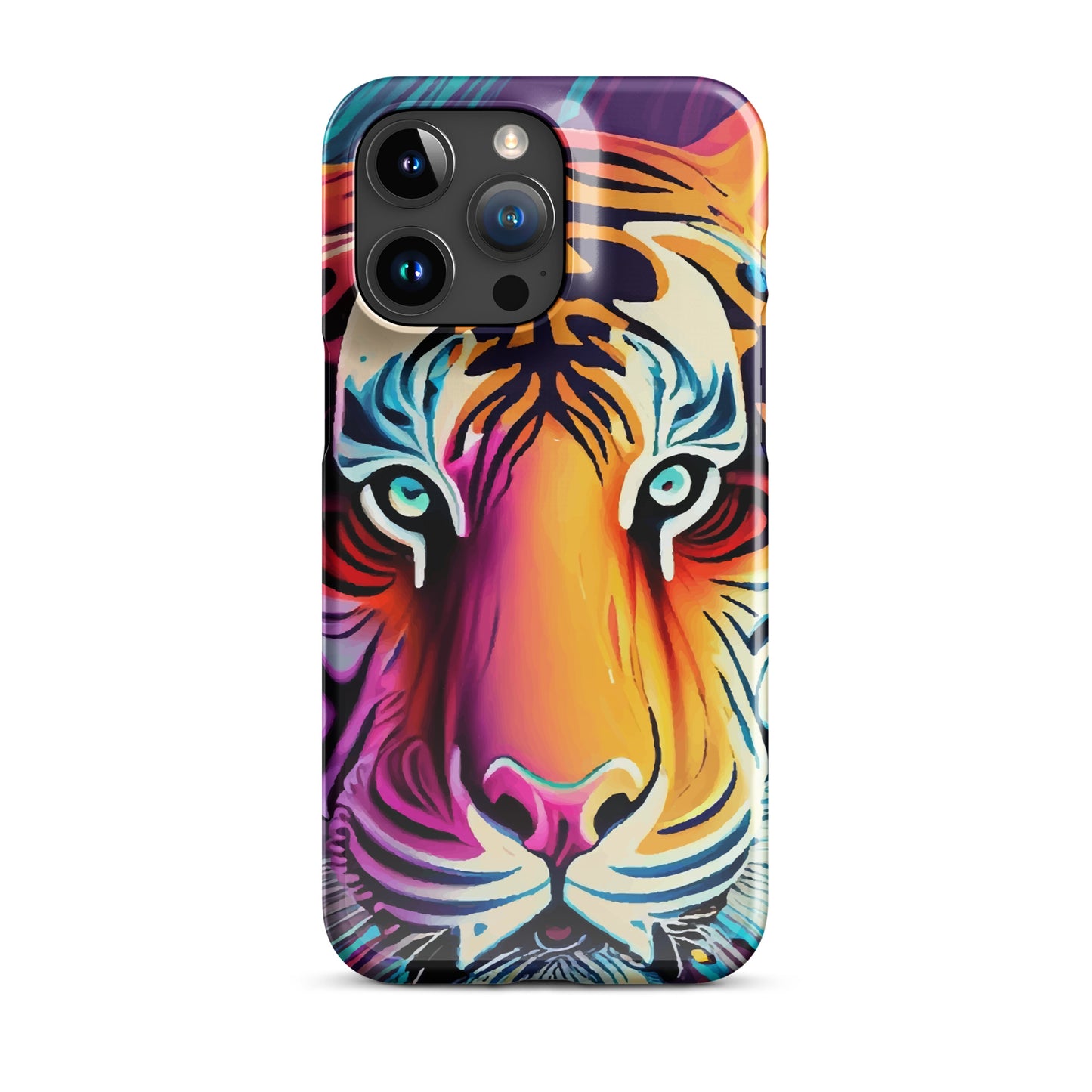 Snap case for iPhone® Kukloso Cubist Faces Mr. Tiger - Free Shipping