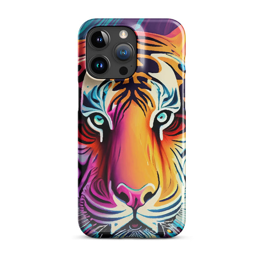 Snap case for iPhone® Kukloso Cubist Faces Mr. Tiger - Free Shipping