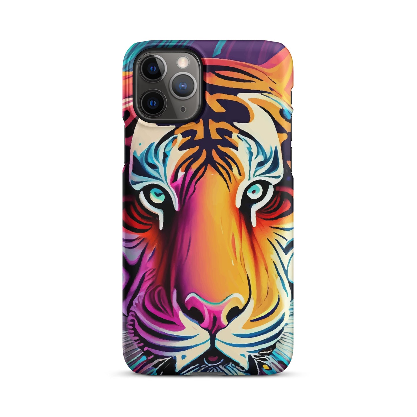 Snap case for iPhone® Kukloso Cubist Faces Mr. Tiger - Free Shipping