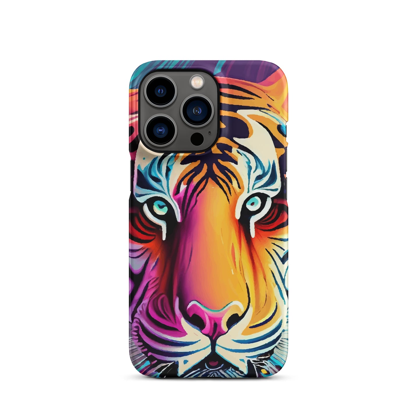 Snap case for iPhone® Kukloso Cubist Faces Mr. Tiger - Free Shipping