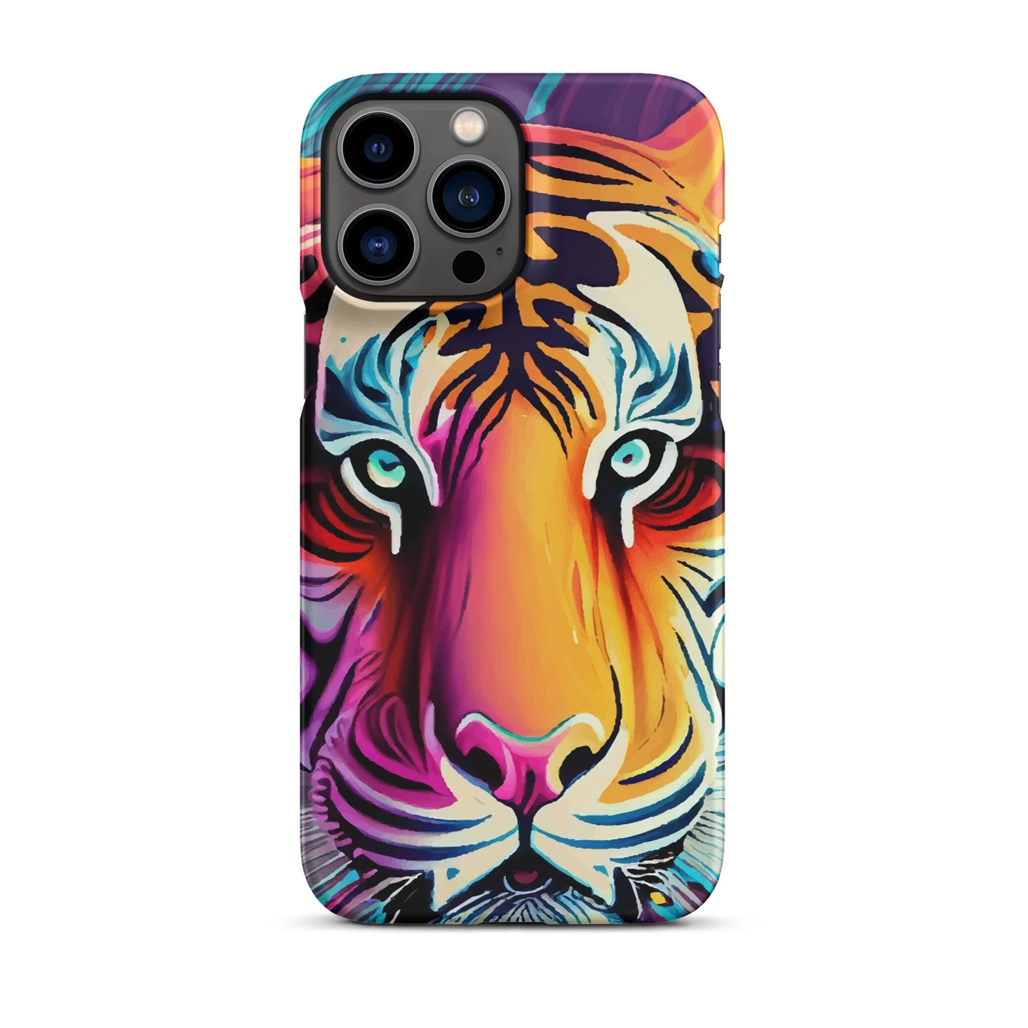 Snap case for iPhone® Kukloso Cubist Faces Mr. Tiger - Free Shipping