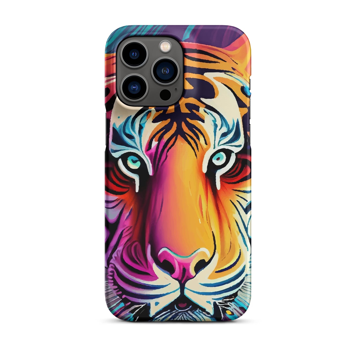 Snap case for iPhone® Kukloso Cubist Faces Mr. Tiger - Free Shipping