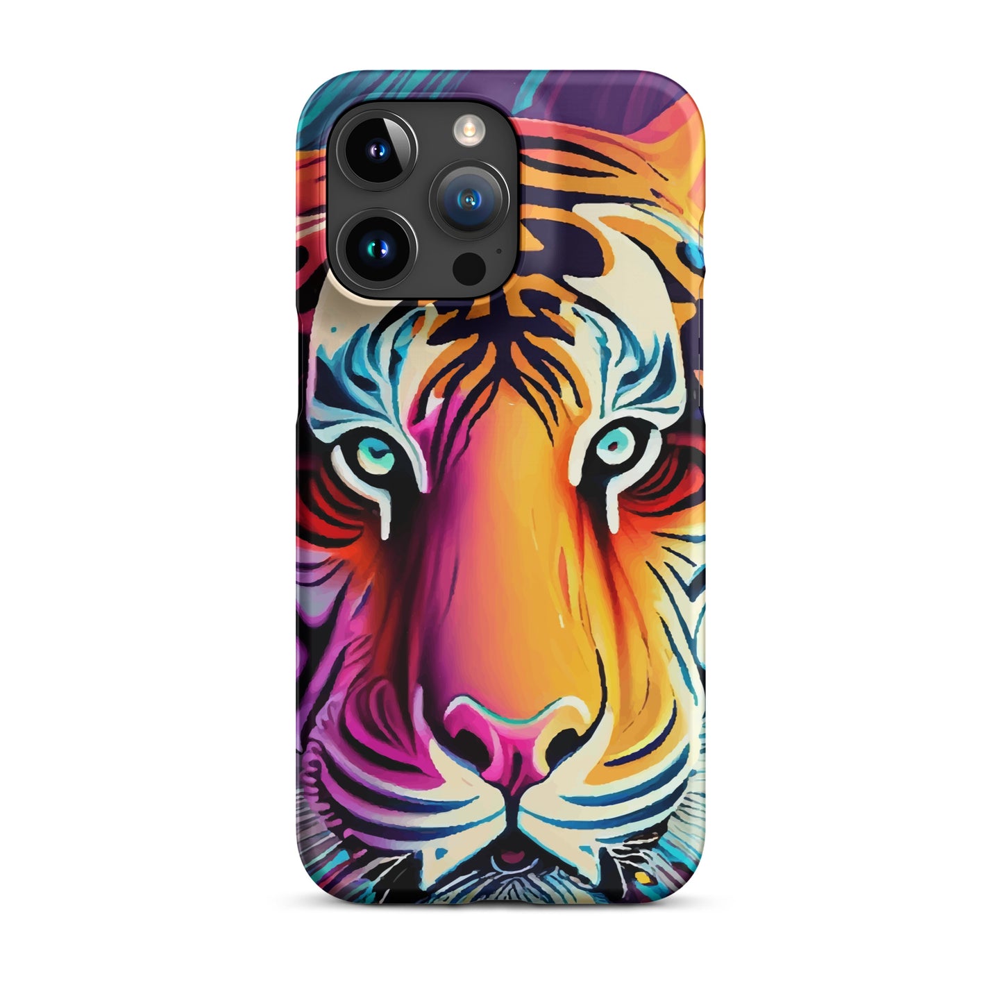 Snap case for iPhone® Kukloso Cubist Faces Mr. Tiger - Free Shipping