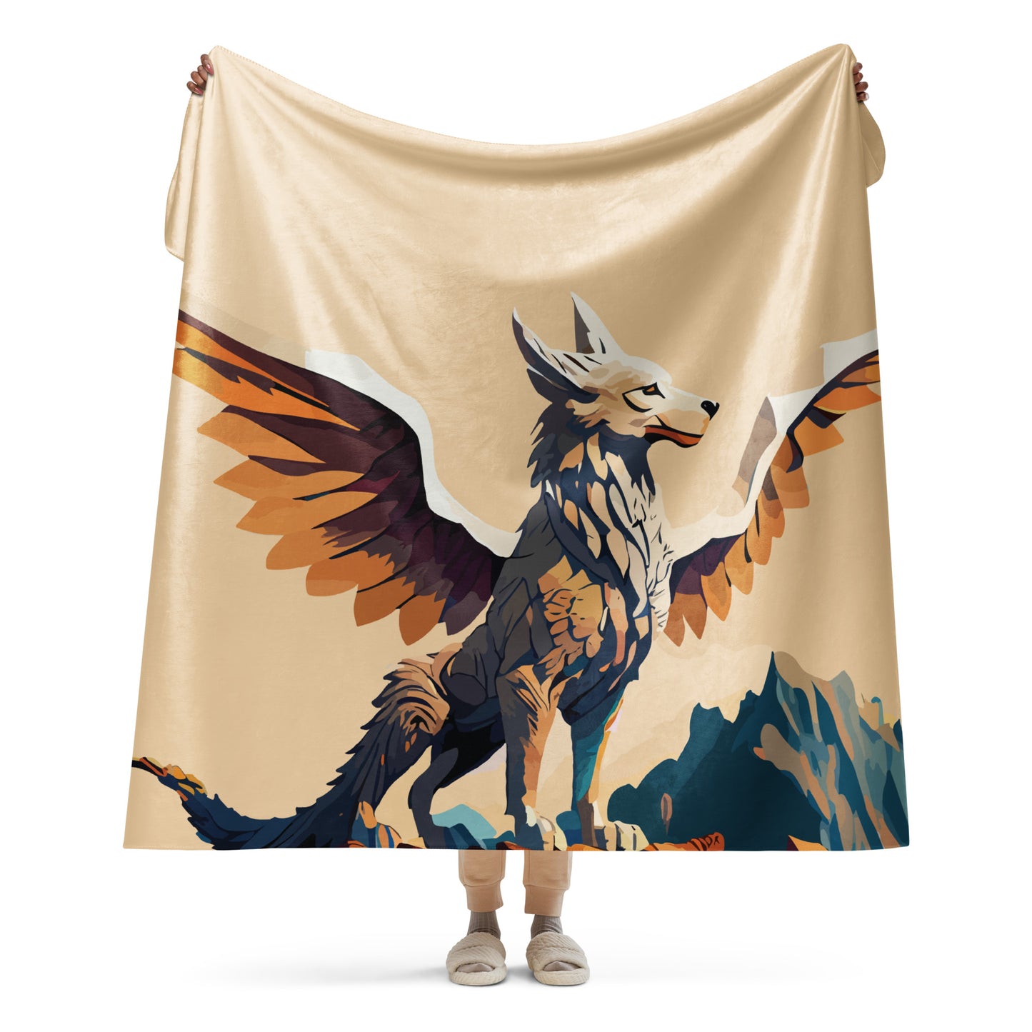 Sherpa blanket Kukloso The Winged Griffin 60"x80" - Free Shipping