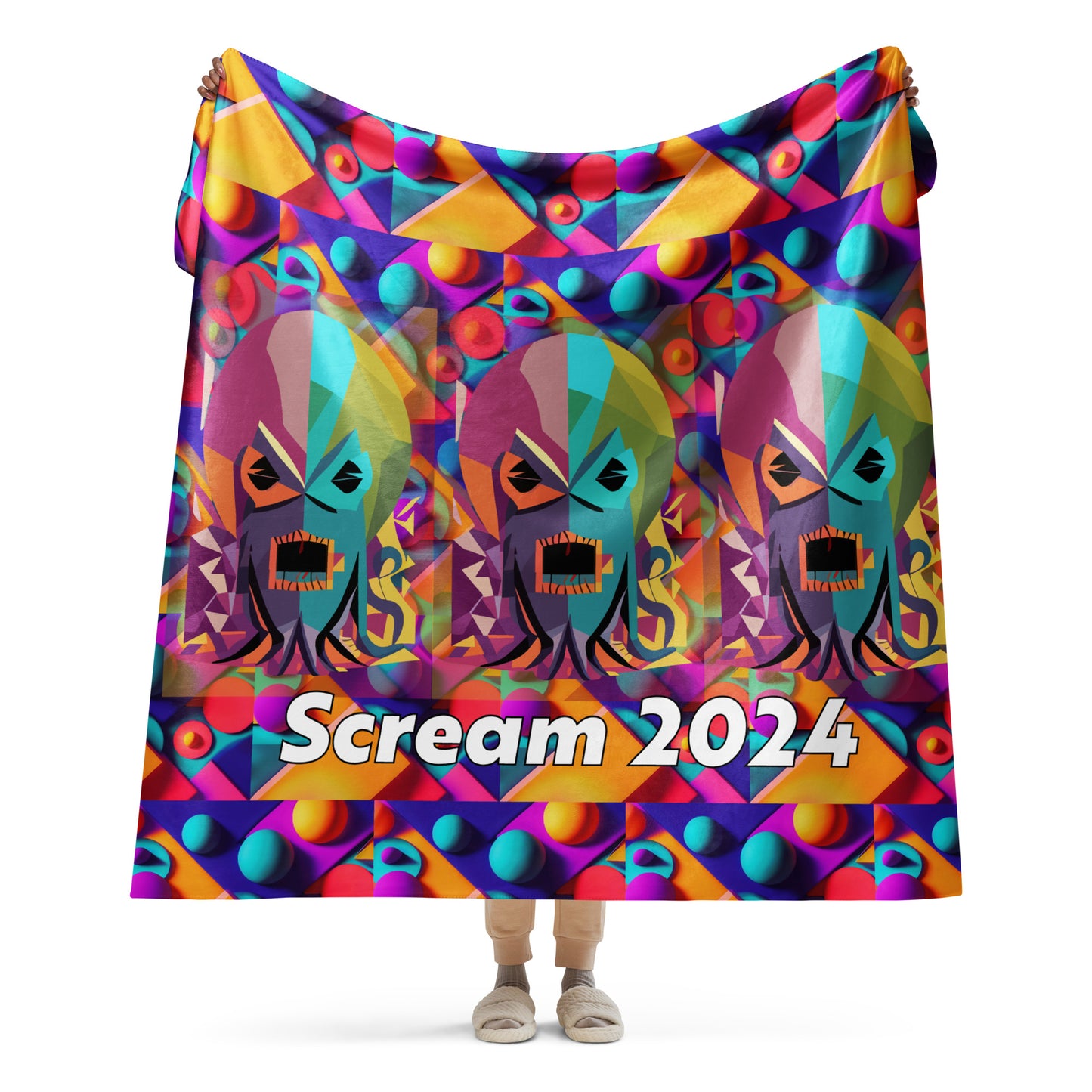 Sherpa blanket Kukloso The Scream 2024 60"x80" - Free Shipping