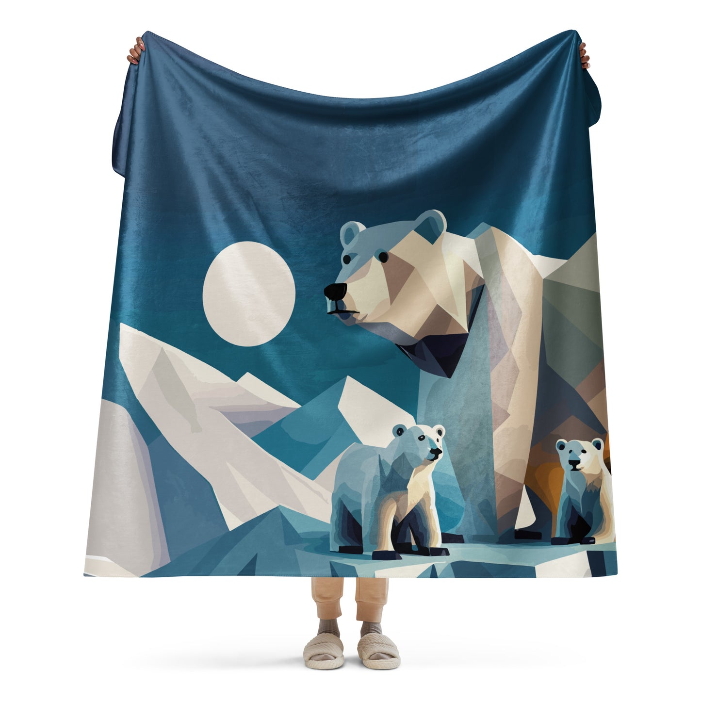 Sherpa blanket Kukloso The Three Bears No 2 60"x80" - Free Shipping