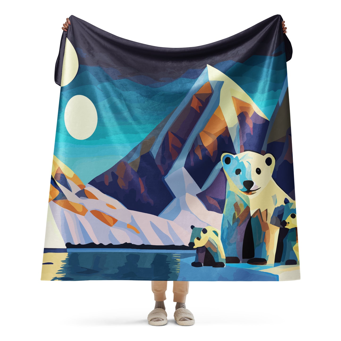 Sherpa blanket Kukloso The Three Bears No 1  60"x80" - Free Shipping