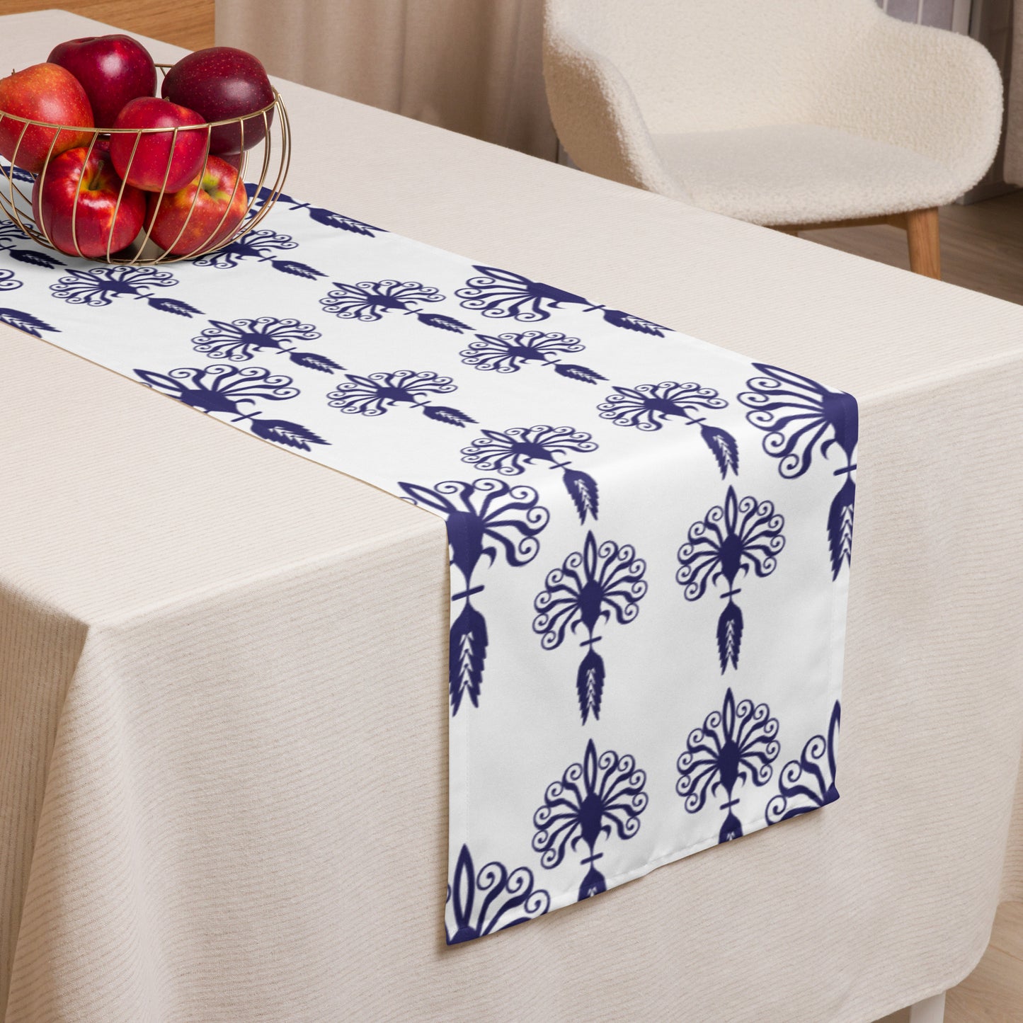 Table runner Kukloso Five Blue Fleurons - Free Shipping