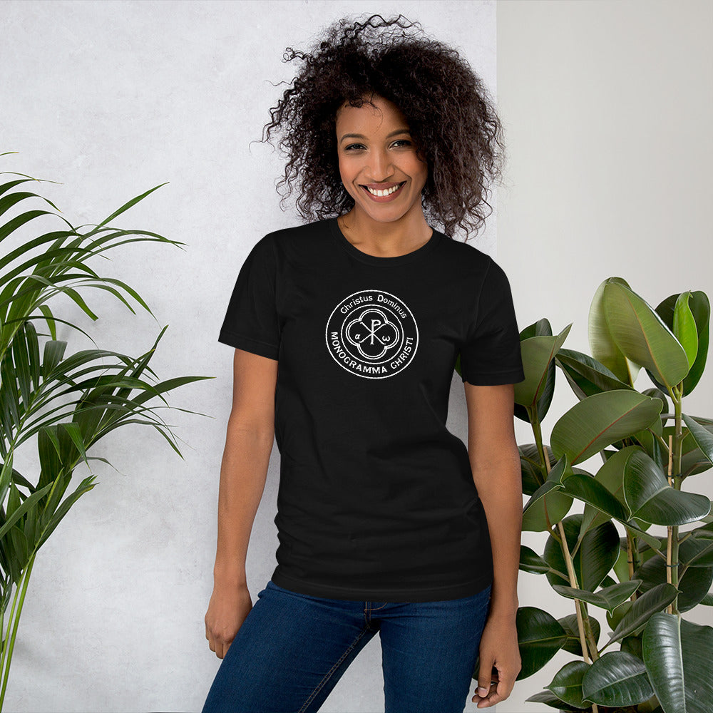 Short-Sleeve Unisex t-shirt Christian Christ's Monogram PX - Alpha Omega Free Shipping