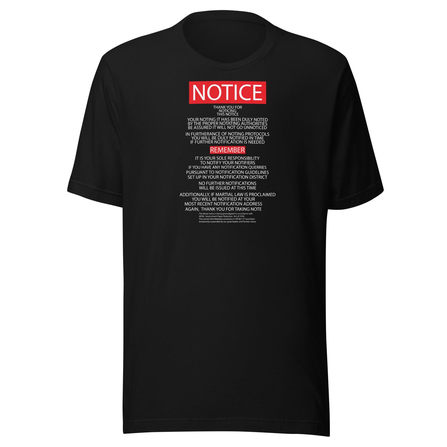 Unisex t-shirt Kukloso ' The Mother of all Notices ' Dark - Free Shipping