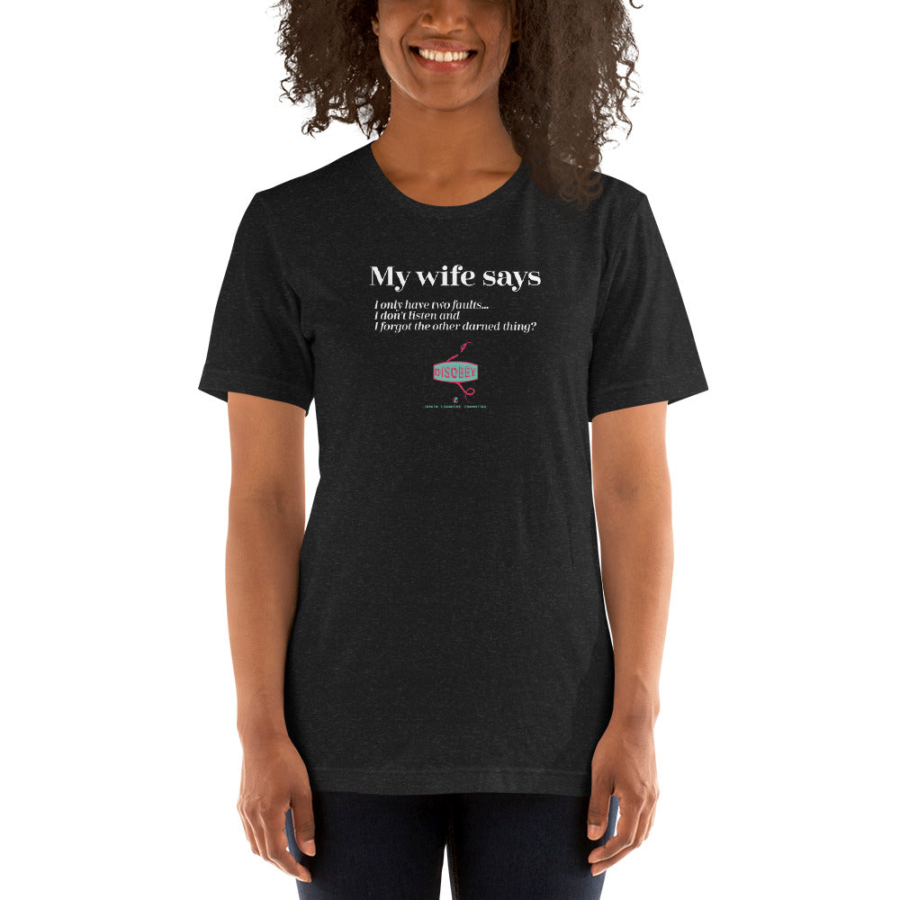 Unisex t-shirt Kukloso Disobey ' My wife says... ' Logo Dark - Free Shipping