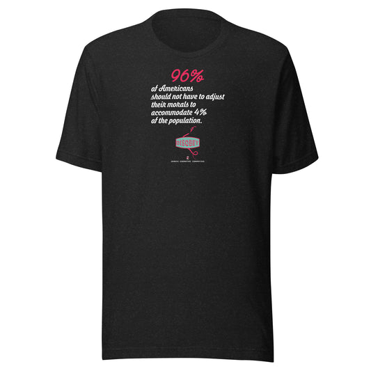 Unisex t-shirt Kukloso 'The 96%' Disobey Logo Dark - Free Shipping
