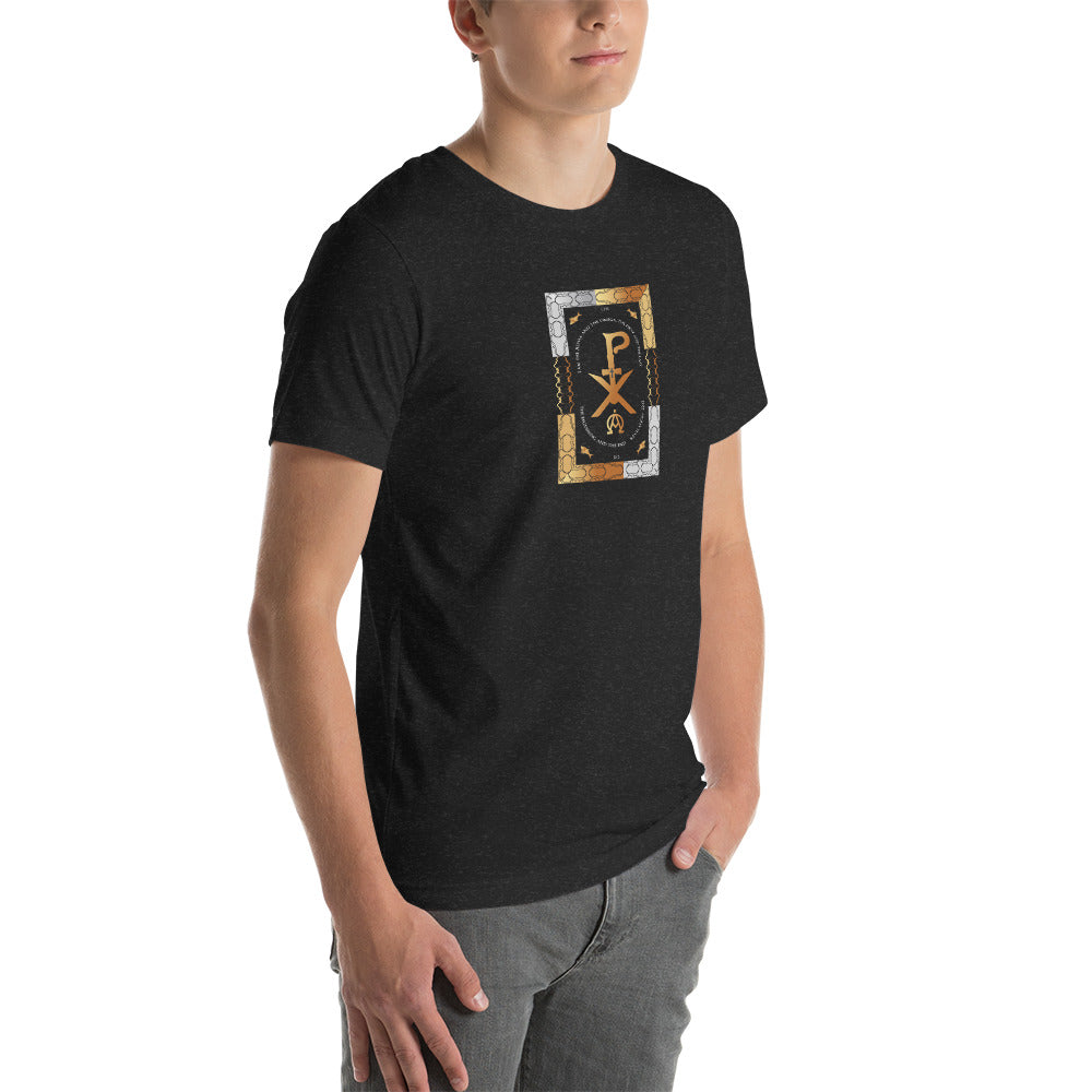 Short-Sleeve Unisex t-shirt Christian Christogram PX Alpha Omega Free Shippng