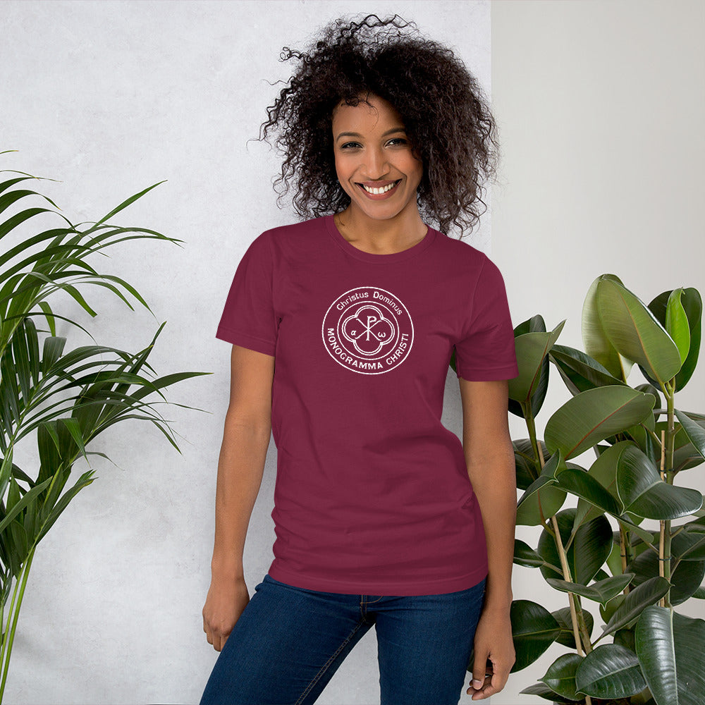 Short-Sleeve Unisex t-shirt Christian Christ's Monogram PX - Alpha Omega Free Shipping