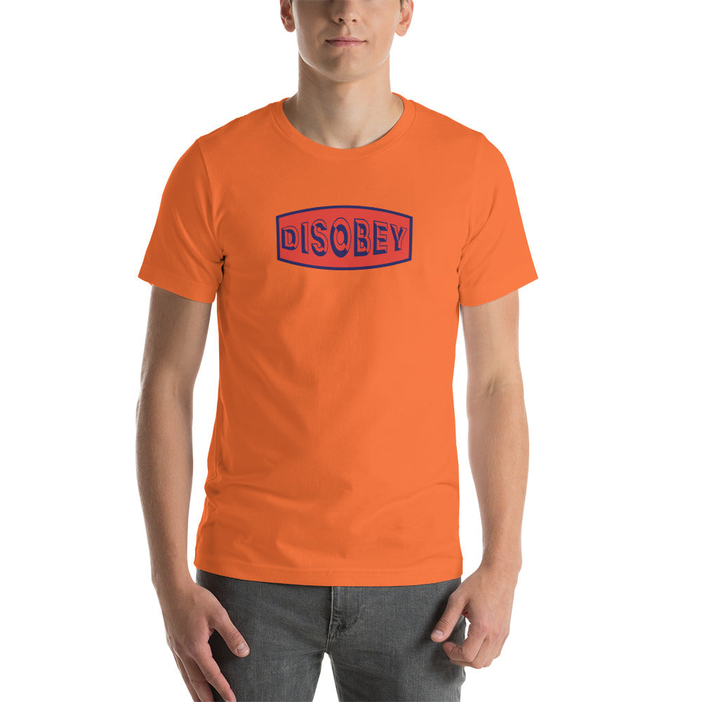 Unisex t-shirt Kukloso Disobey Navy/Orange - Free Shipping