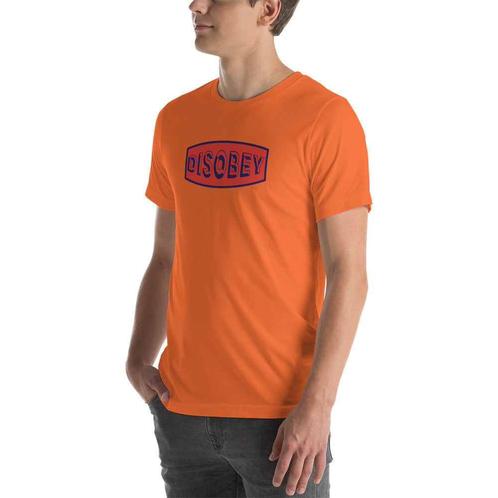 Unisex t-shirt Kukloso Disobey Navy/Orange - Free Shipping