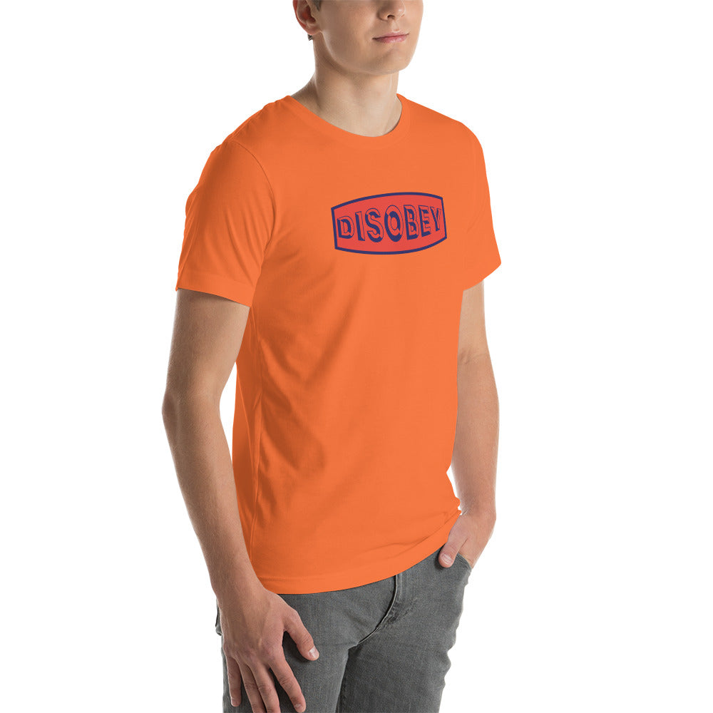 Unisex t-shirt Kukloso Disobey Navy/Orange - Free Shipping