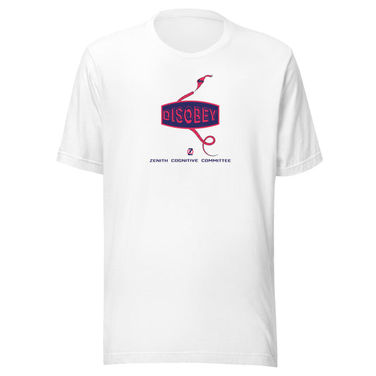 Unisex t-shirt Kukloso Disobey Logo Front w/snake Navy/Pink - Free Shipping