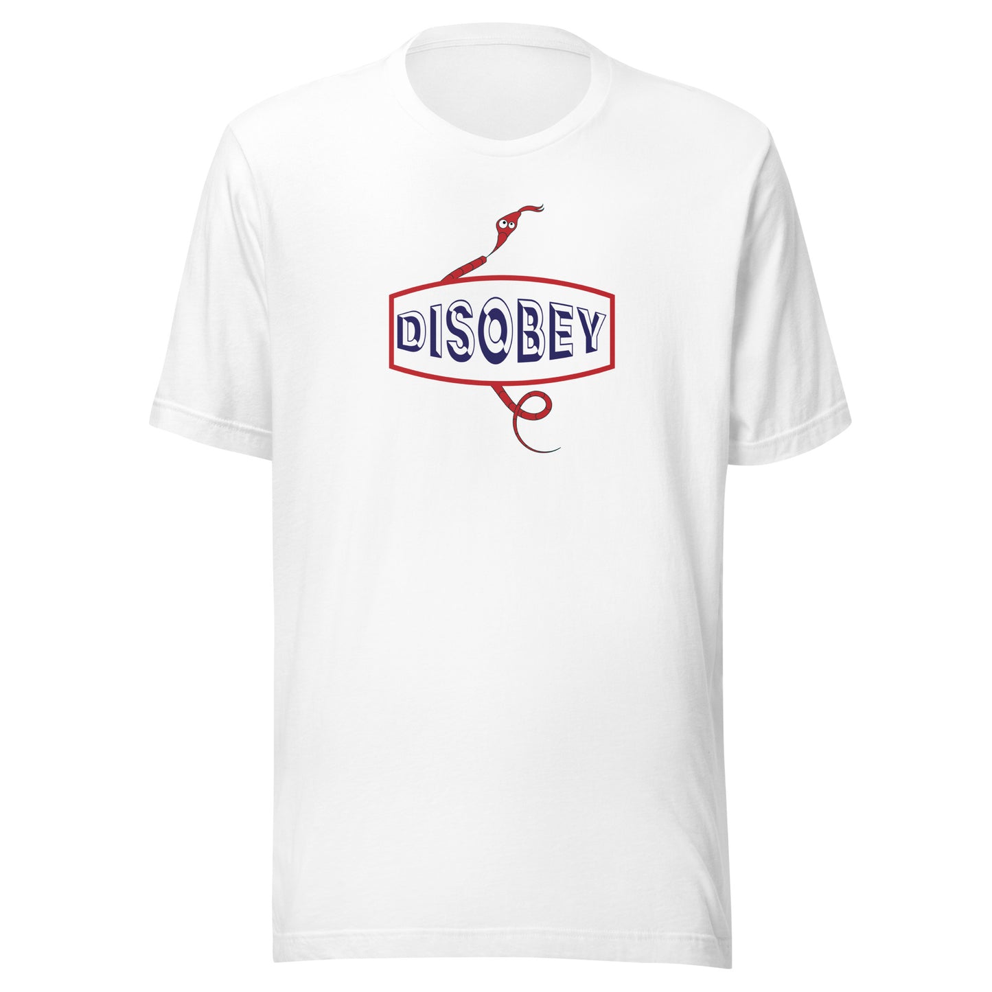 Unisex t-shirt Kukloso Disobey Red White Blue - Free Shipping