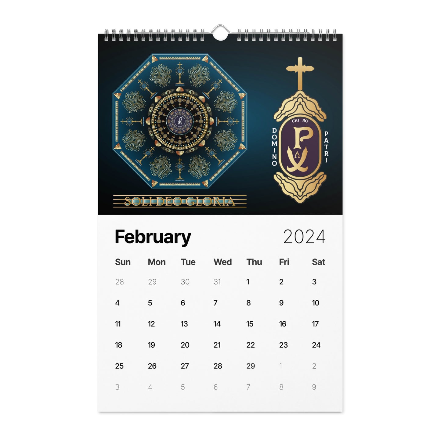 Wall calendar (2024) Kukloso Christian Themed - Free Shipping