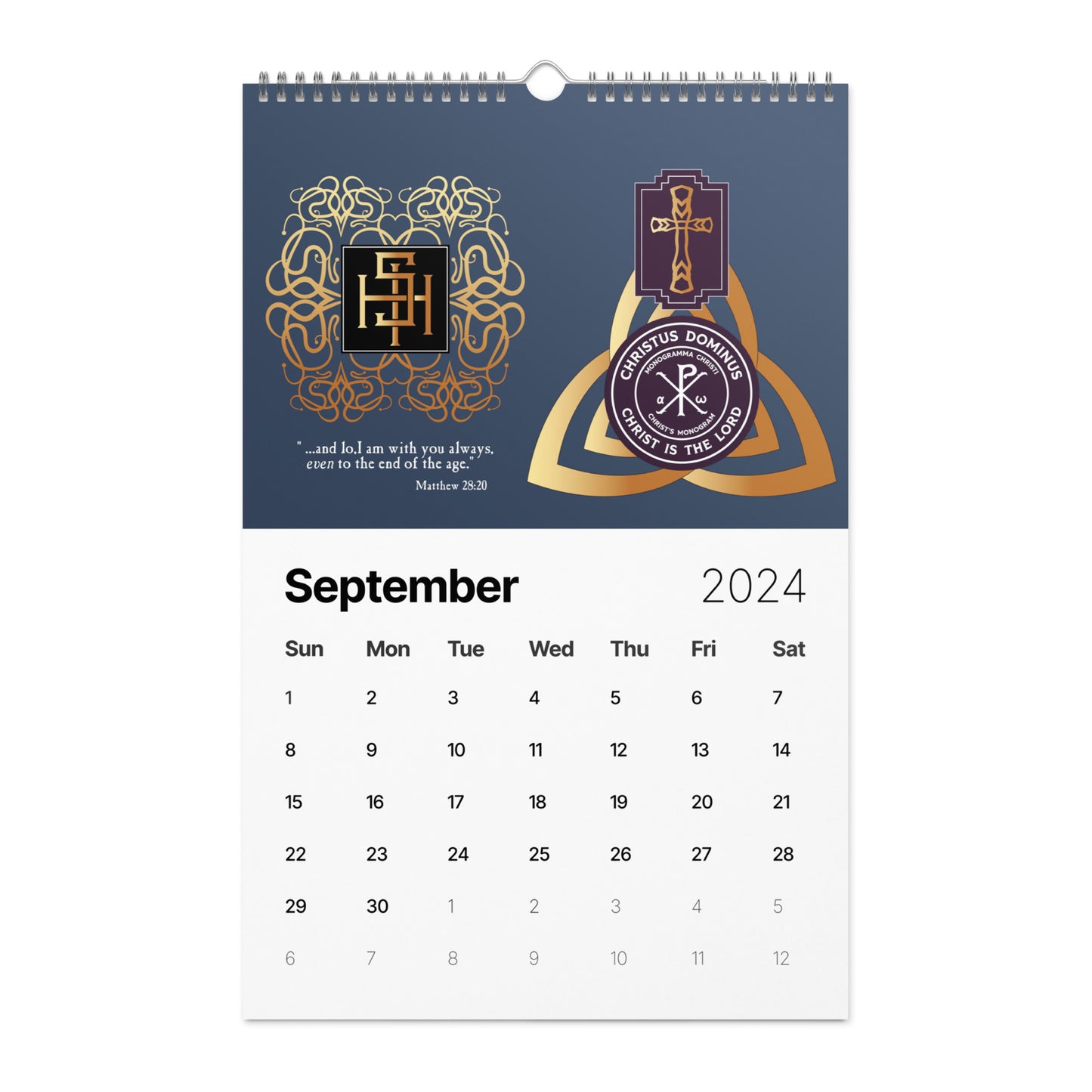 Wall calendar (2024) Kukloso Christian Themed - Free Shipping