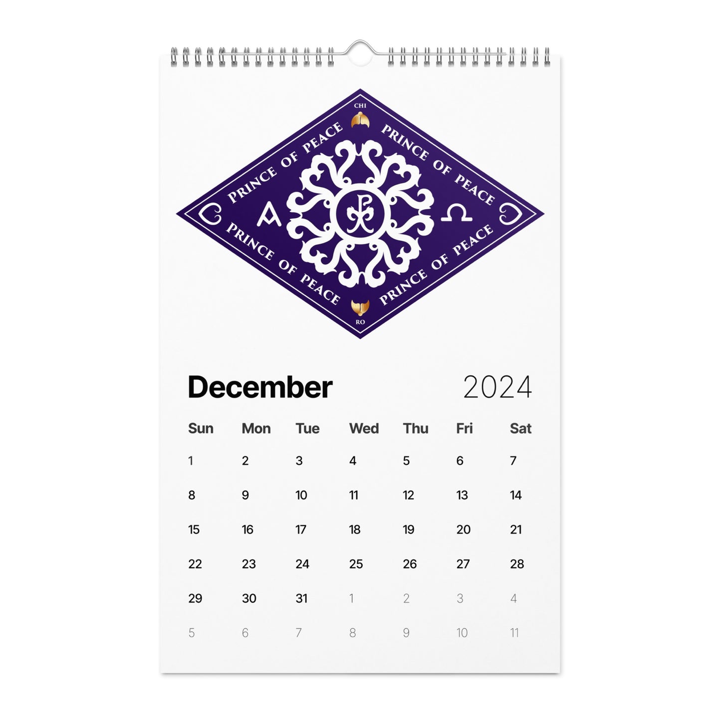 Wall calendar (2024) Kukloso Christian Themed - Free Shipping