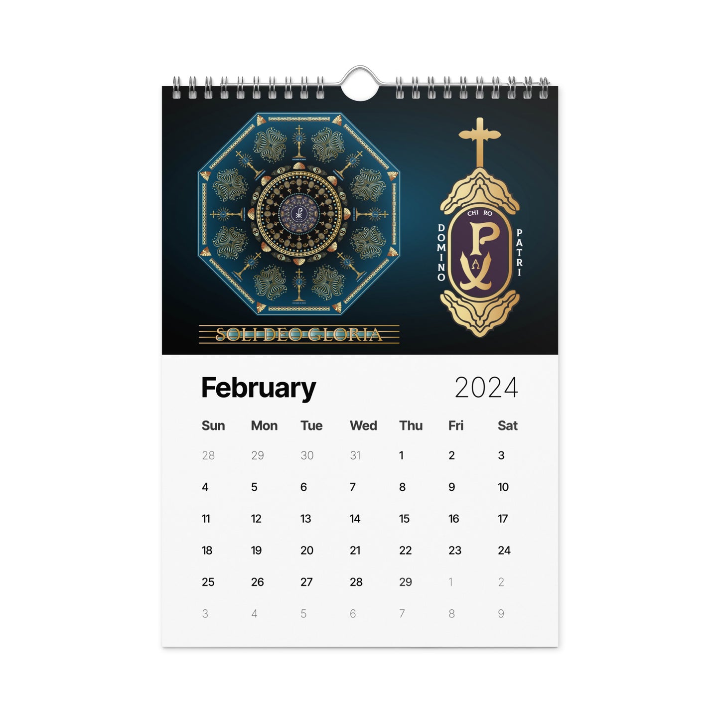 Wall calendar (2024) Kukloso Christian Themed - Free Shipping