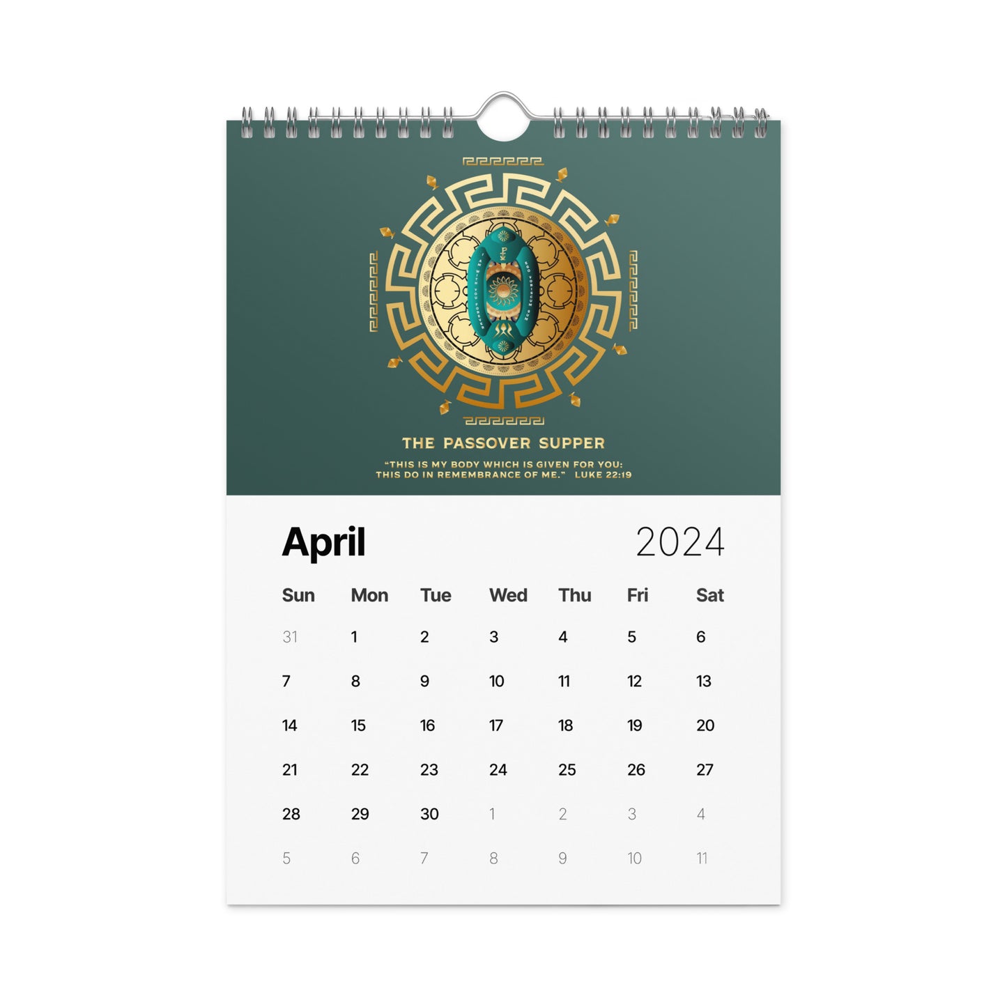 Wall calendar (2024) Kukloso Christian Themed - Free Shipping