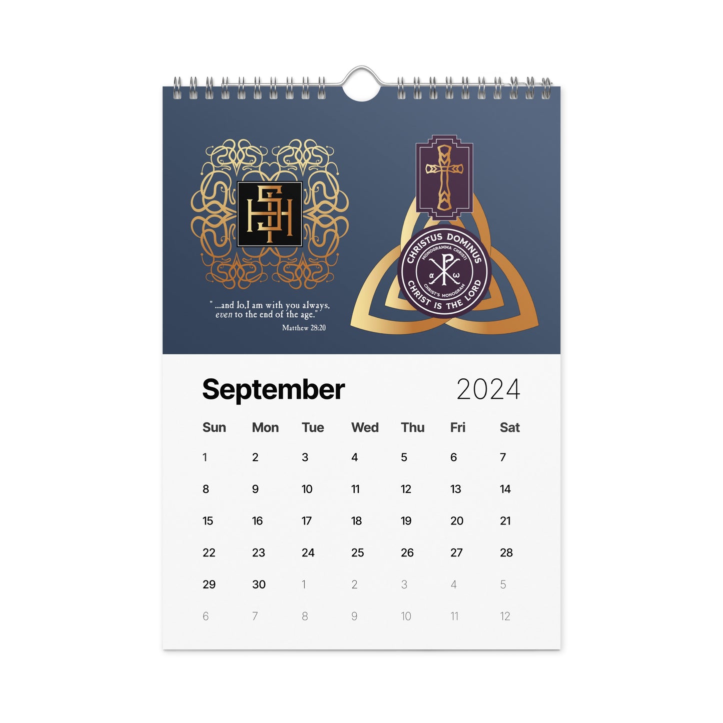 Wall calendar (2024) Kukloso Christian Themed - Free Shipping