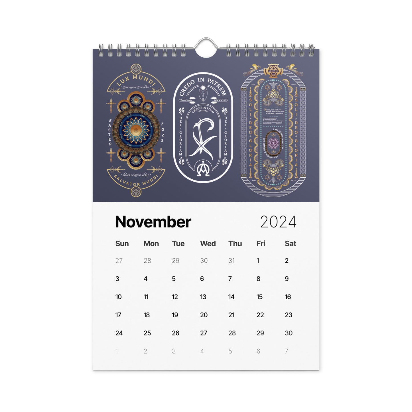 Wall calendar (2024) Kukloso Christian Themed - Free Shipping