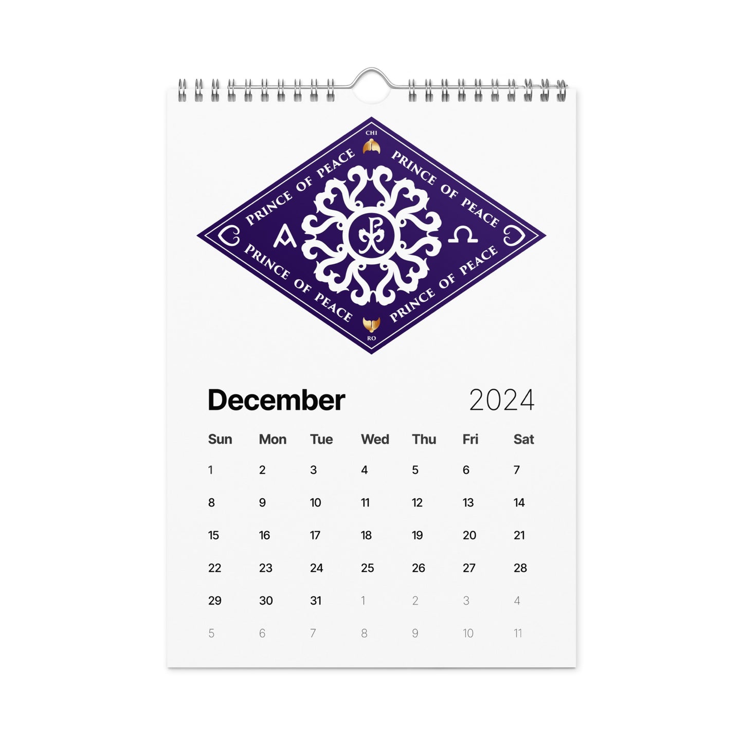 Wall calendar (2024) Kukloso Christian Themed - Free Shipping