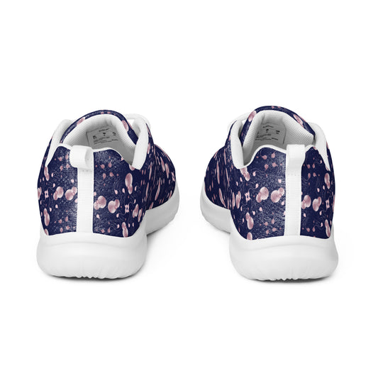 Women’s athletic shoes Kukloso Abstractical No 57 Pink Shapes on Navy - Free Shipping