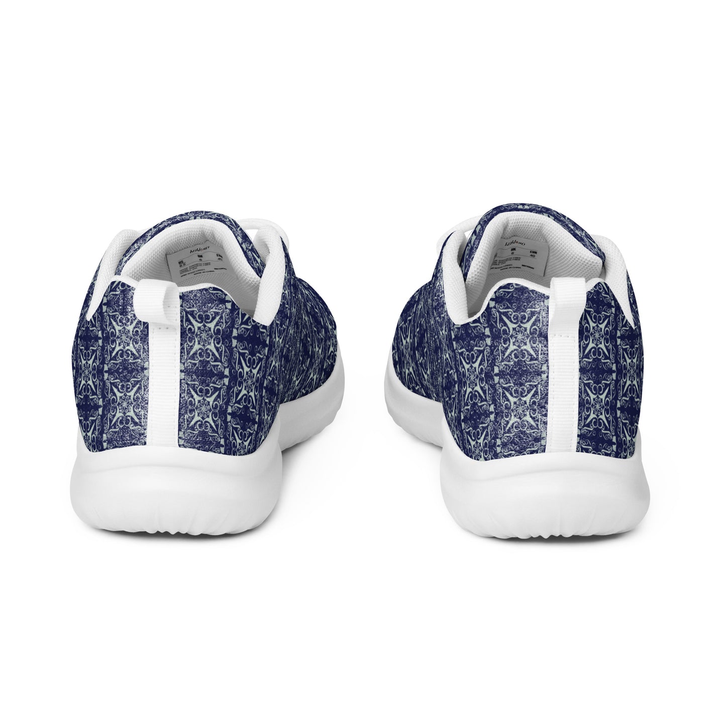 Women’s athletic shoes Kukloso AG No 10 Silver Mini-Mandalas on Navy - Free Shipping