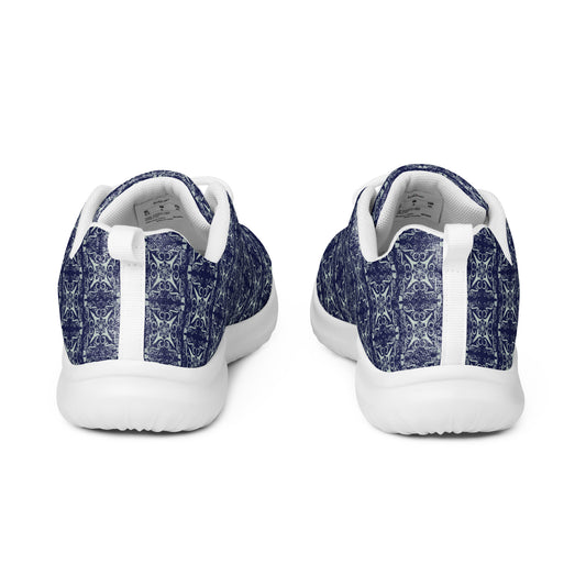 Women’s athletic shoes Kukloso AG No 10 Silver Mini-Mandalas on Navy - Free Shipping