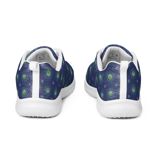 Women’s athletic shoes Kukloso AG No 18 Aqua Mini-Mandalas on Navy - Free Shipping