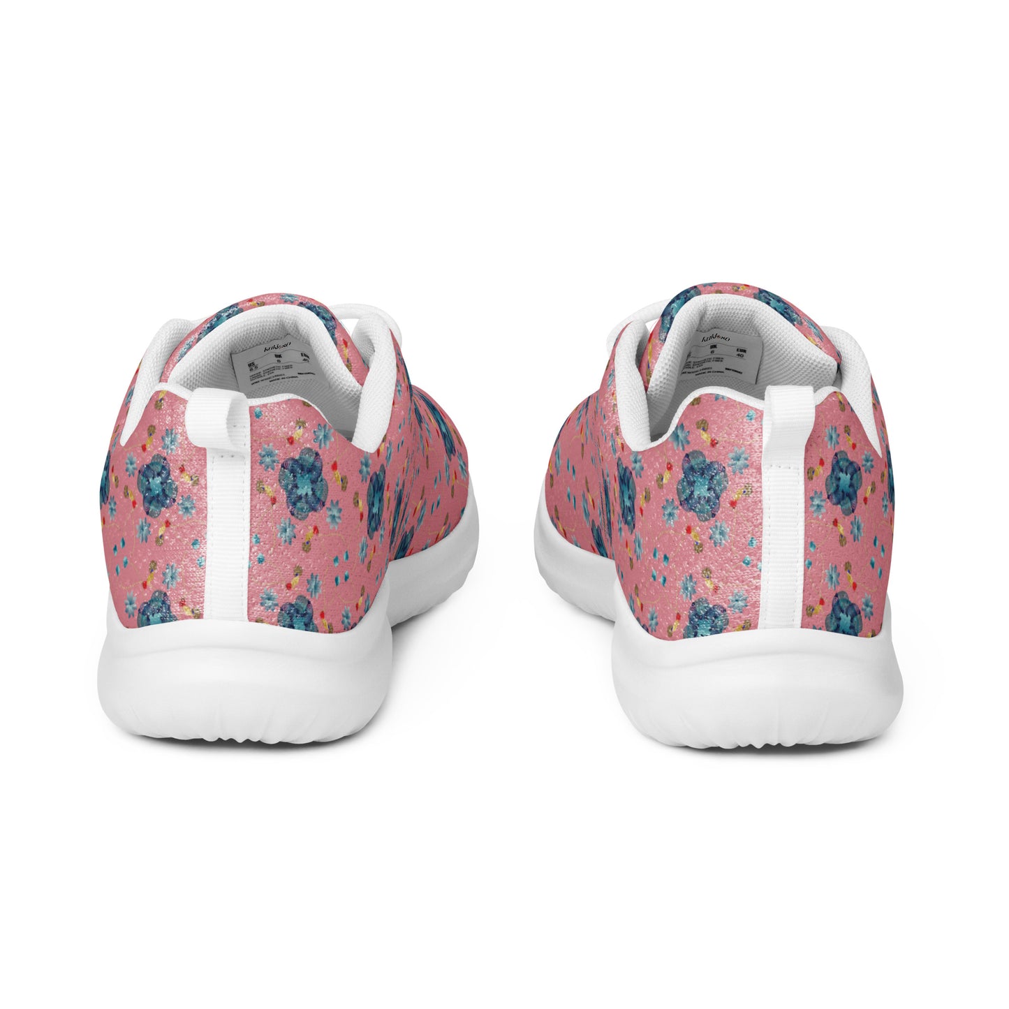 Women’s athletic shoes Kukloso AG No 28 Blue Mini-Mandalas on Pink - Free Shipping